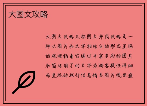 大图文攻略